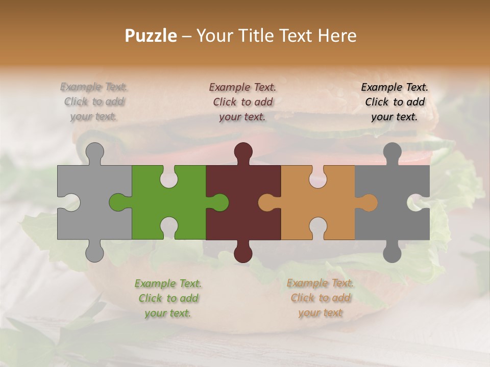 Hamburger Fat Grilled PowerPoint Template