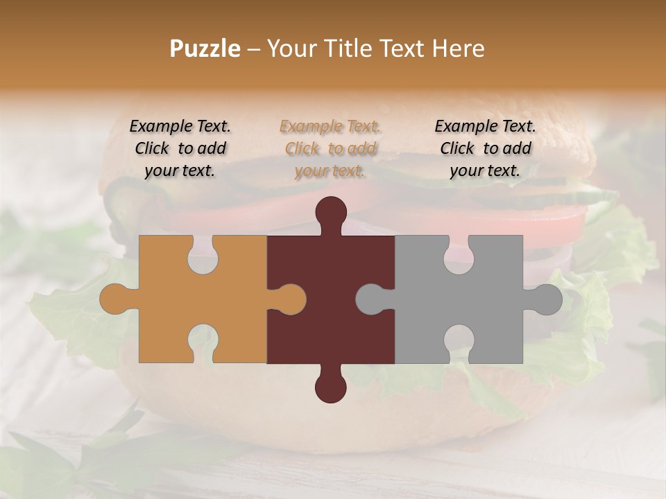 Hamburger Fat Grilled PowerPoint Template