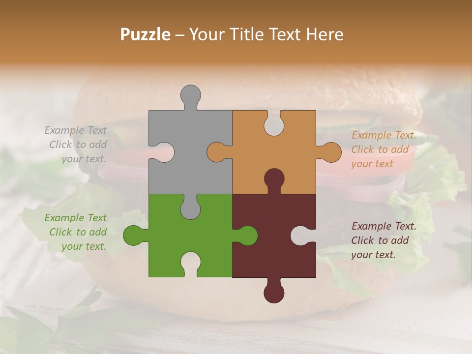 Hamburger Fat Grilled PowerPoint Template