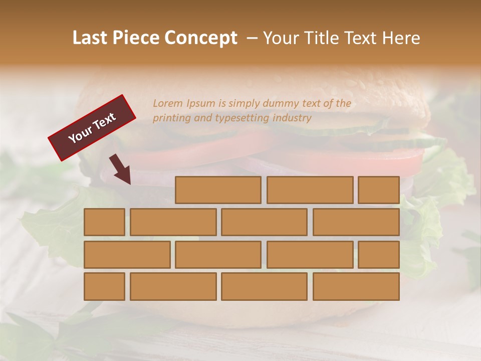 Hamburger Fat Grilled PowerPoint Template