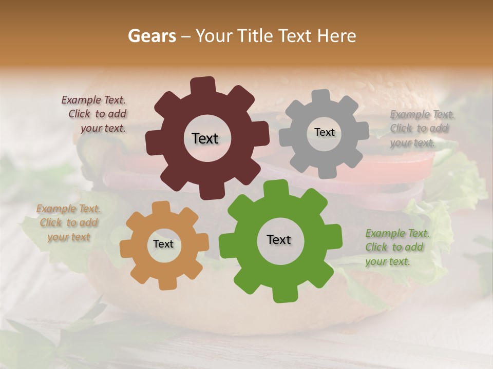 Hamburger Fat Grilled PowerPoint Template