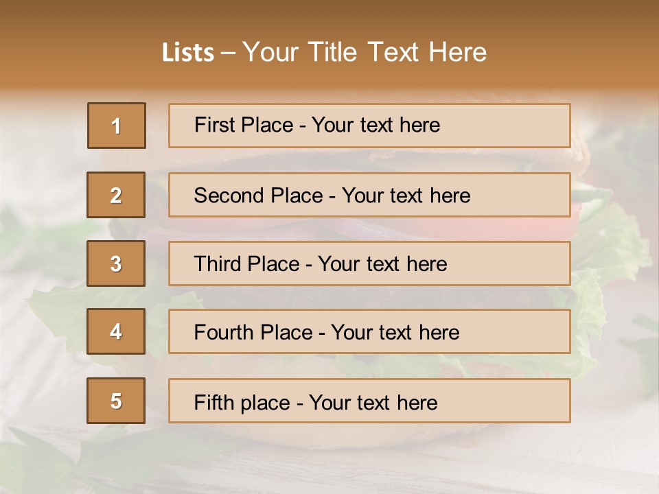 Hamburger Fat Grilled PowerPoint Template