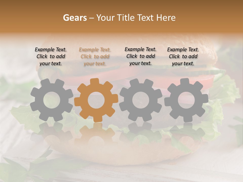 Hamburger Fat Grilled PowerPoint Template