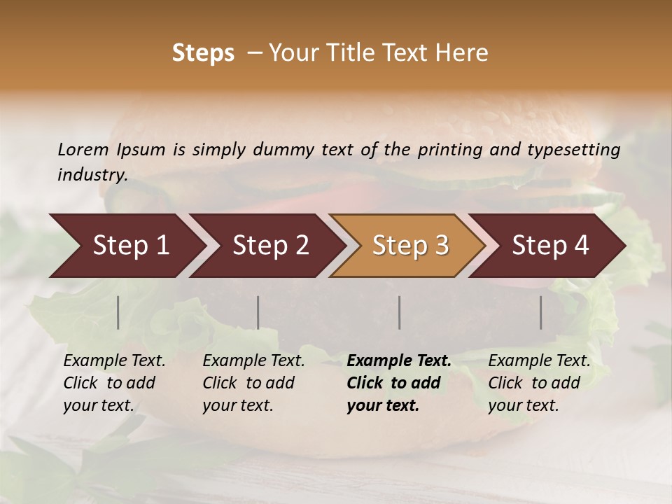 Hamburger Fat Grilled PowerPoint Template
