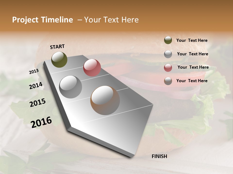 Hamburger Fat Grilled PowerPoint Template