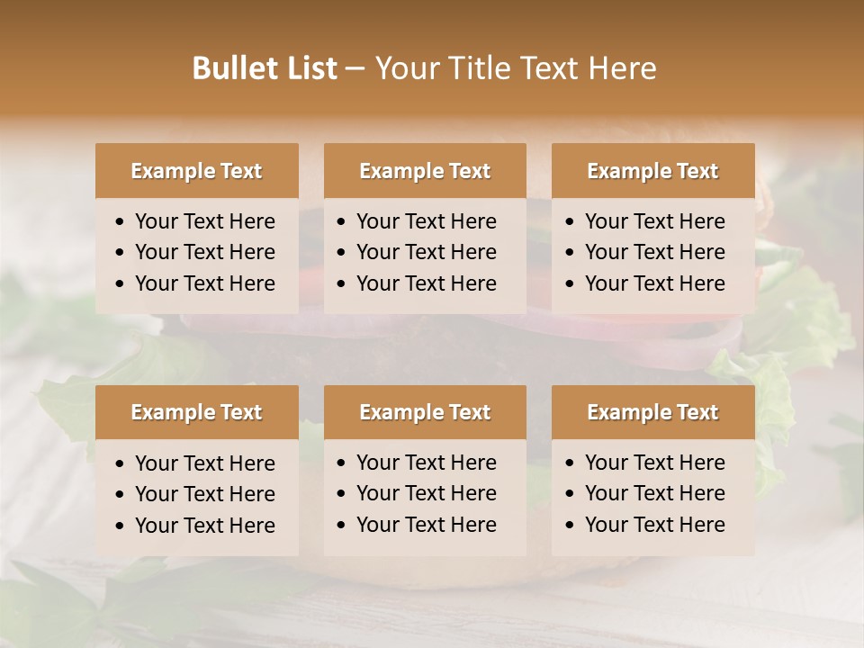 Hamburger Fat Grilled PowerPoint Template