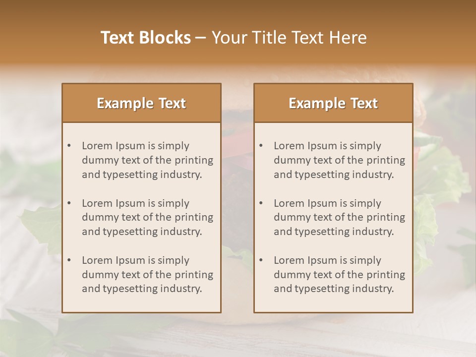 Hamburger Fat Grilled PowerPoint Template