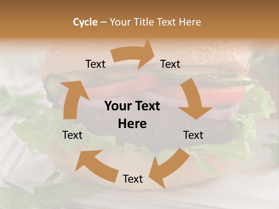 Hamburger Fat Grilled PowerPoint Template