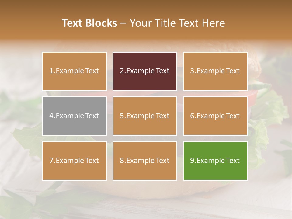 Hamburger Fat Grilled PowerPoint Template
