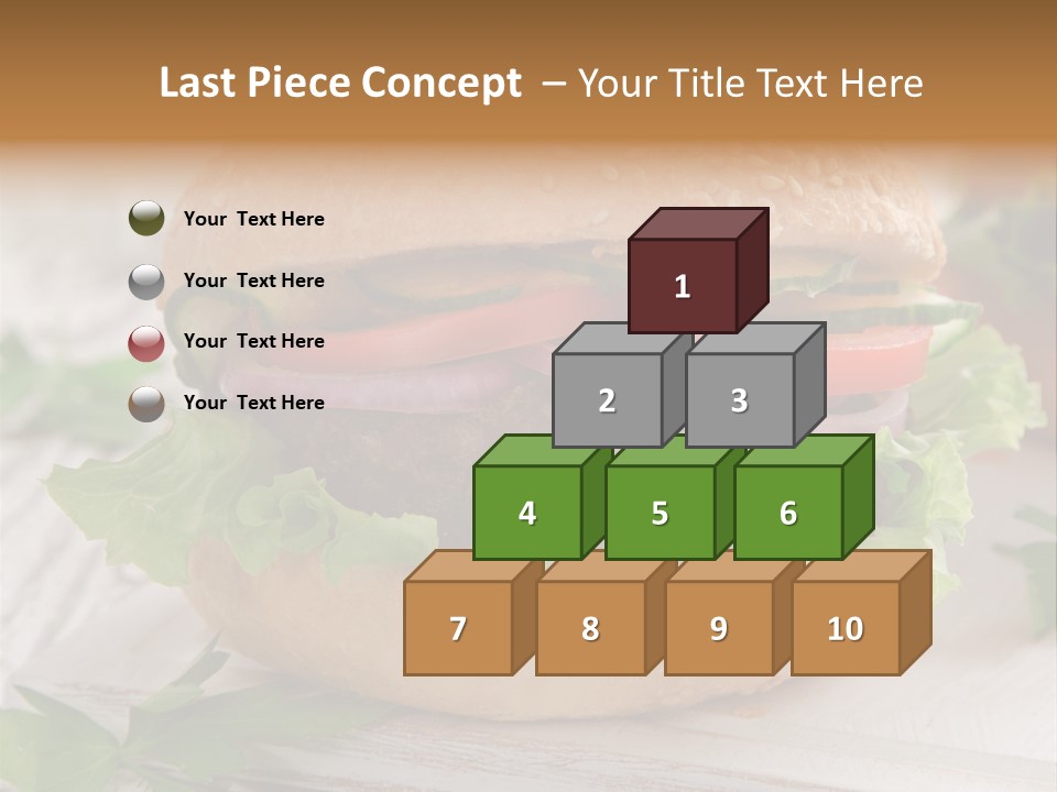 Hamburger Fat Grilled PowerPoint Template