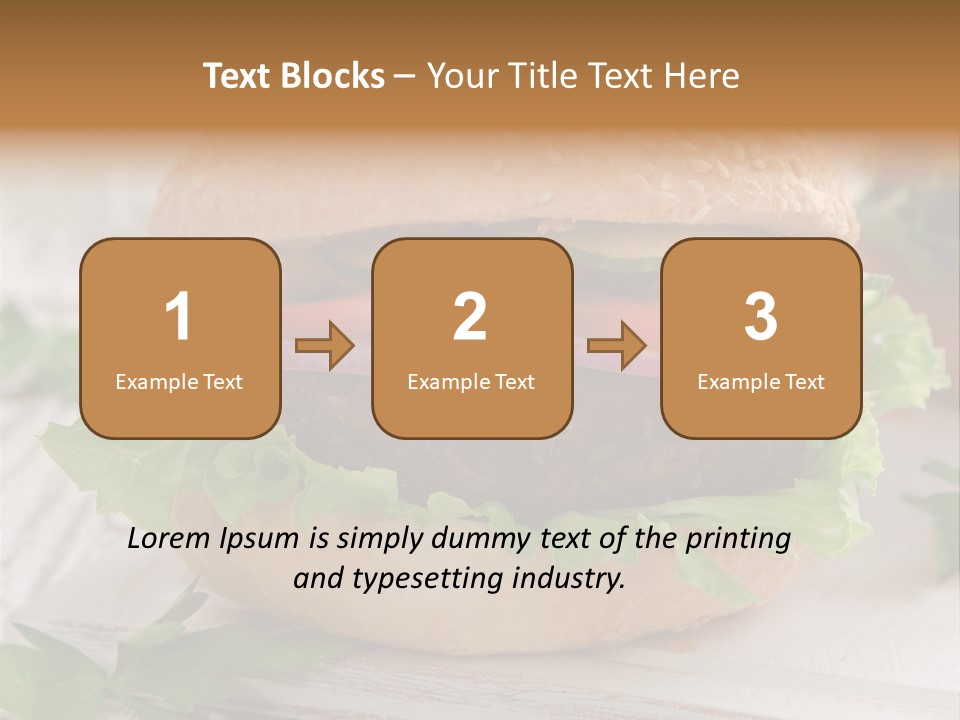 Hamburger Fat Grilled PowerPoint Template