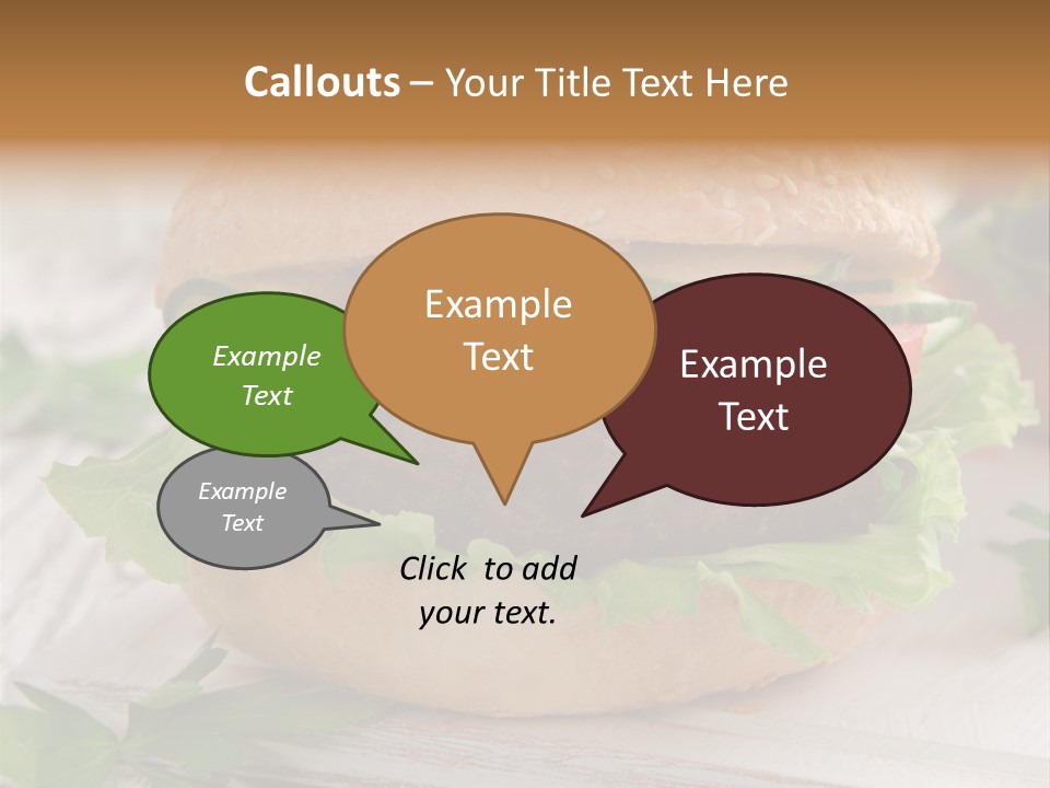 Hamburger Fat Grilled PowerPoint Template