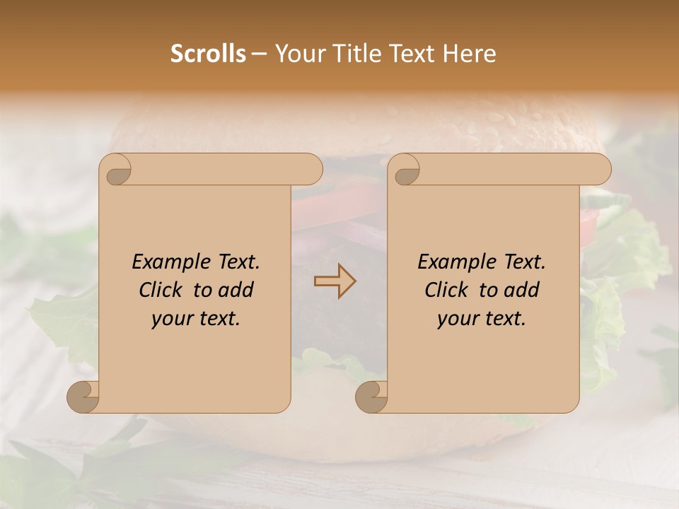 Hamburger Fat Grilled PowerPoint Template