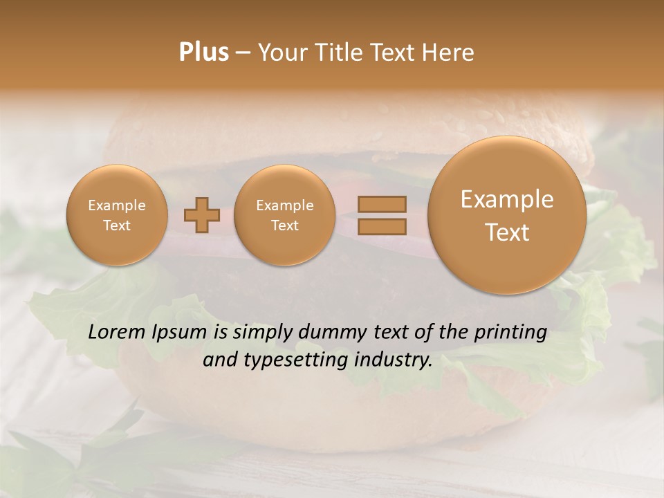 Hamburger Fat Grilled PowerPoint Template