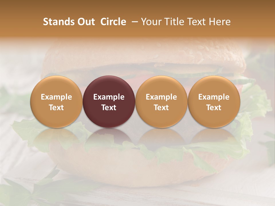 Hamburger Fat Grilled PowerPoint Template