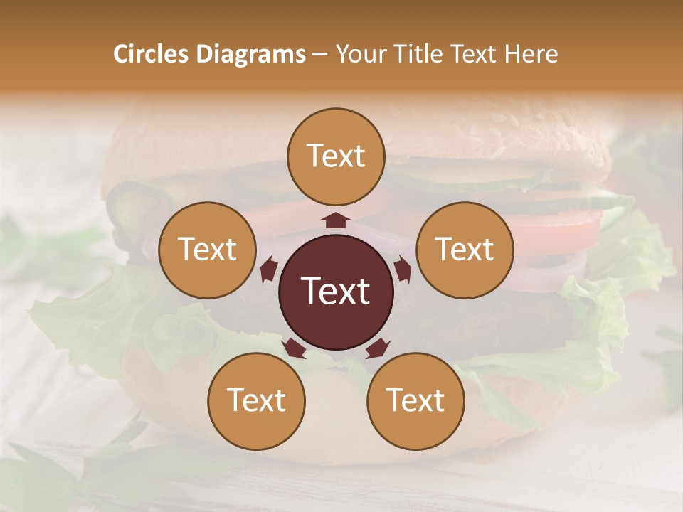 Hamburger Fat Grilled PowerPoint Template