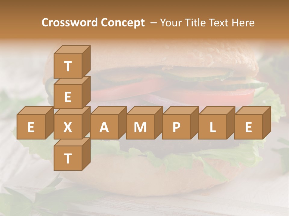 Hamburger Fat Grilled PowerPoint Template