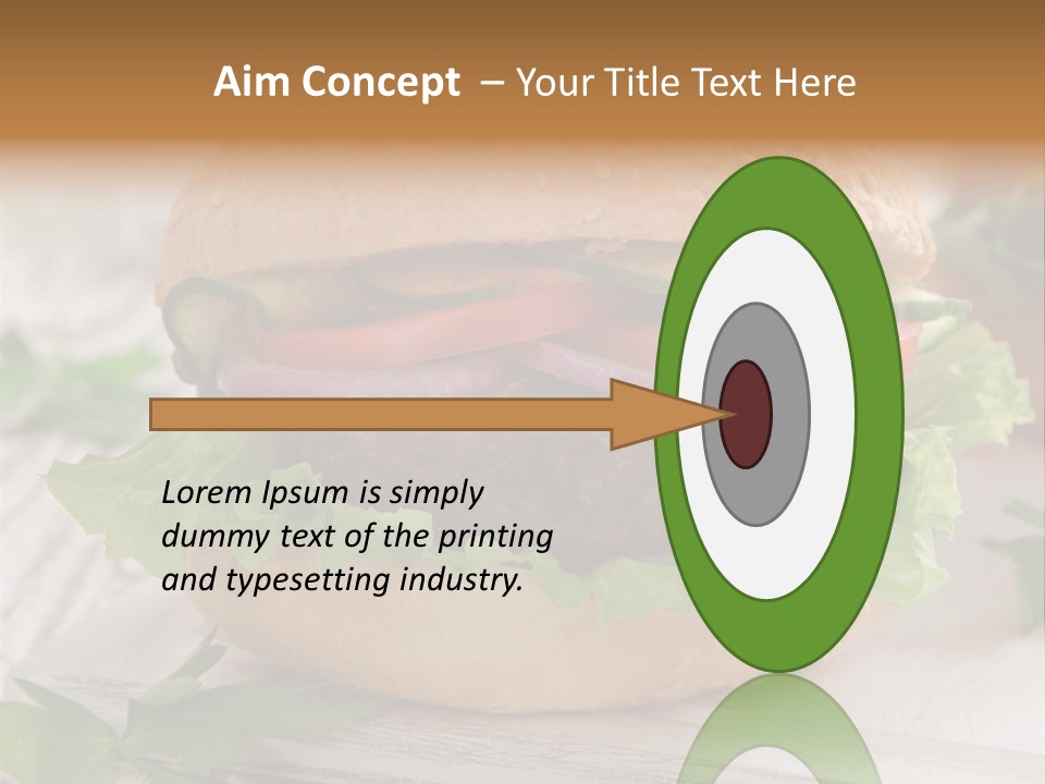Hamburger Fat Grilled PowerPoint Template