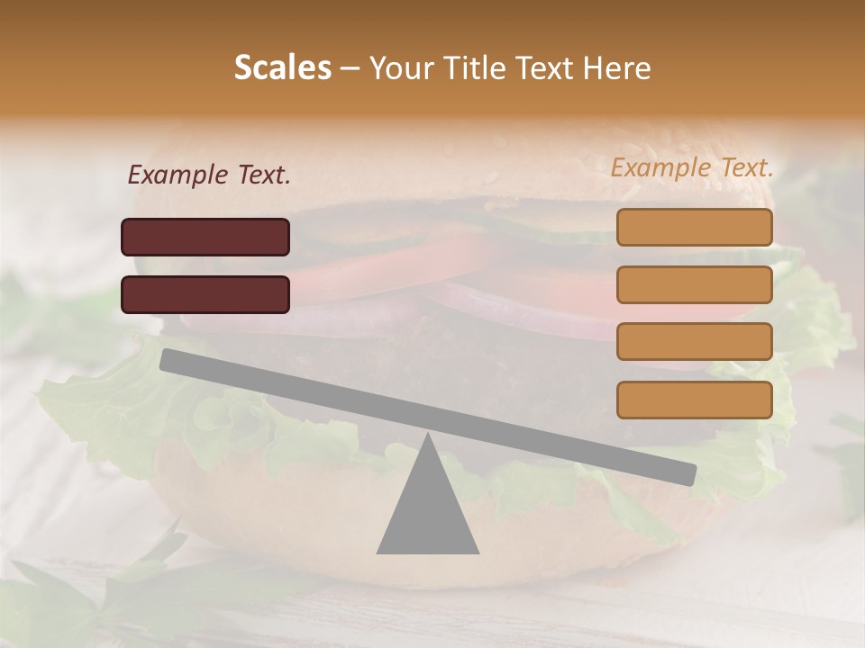 Hamburger Fat Grilled PowerPoint Template