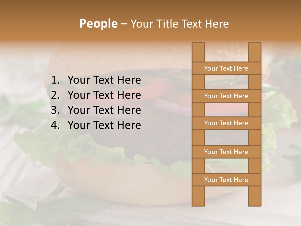 Hamburger Fat Grilled PowerPoint Template