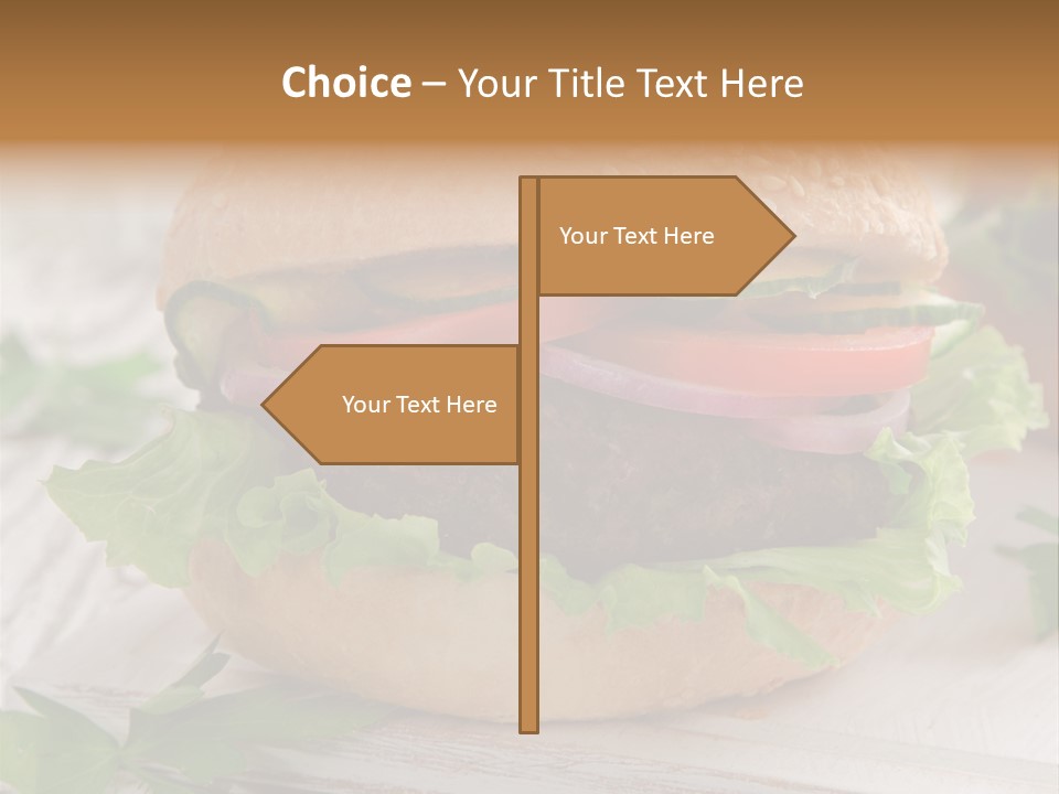 Hamburger Fat Grilled PowerPoint Template