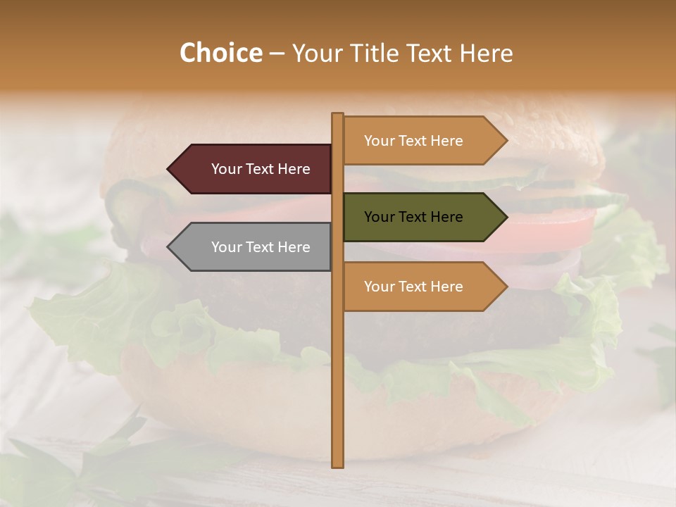 Hamburger Fat Grilled PowerPoint Template
