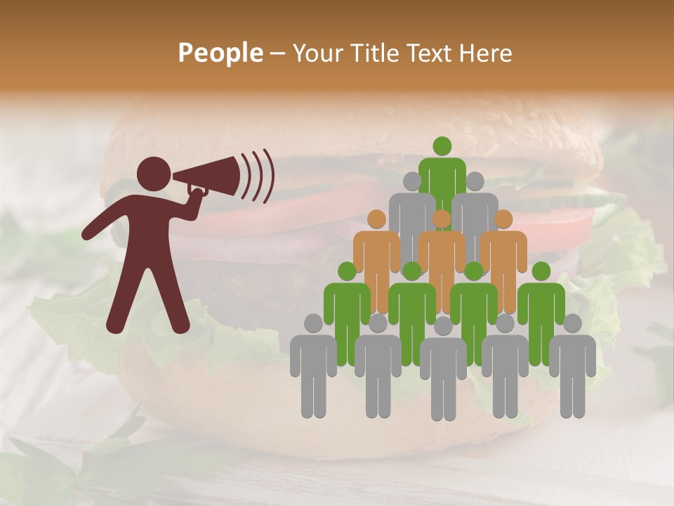 Hamburger Fat Grilled PowerPoint Template