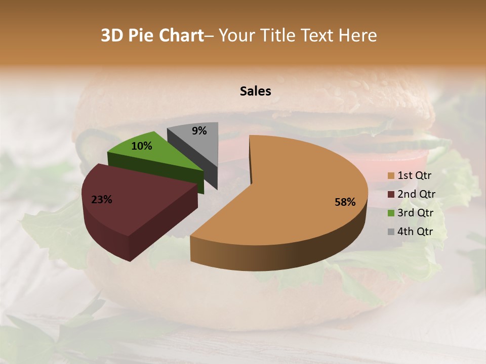 Hamburger Fat Grilled PowerPoint Template