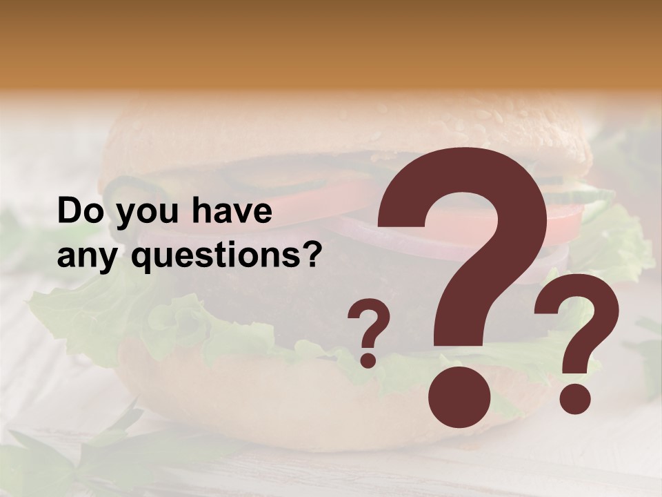 Hamburger Fat Grilled PowerPoint Template