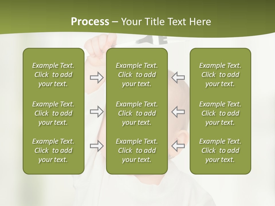 A Baby Holding A Fork And Knife In His Hand PowerPoint Template