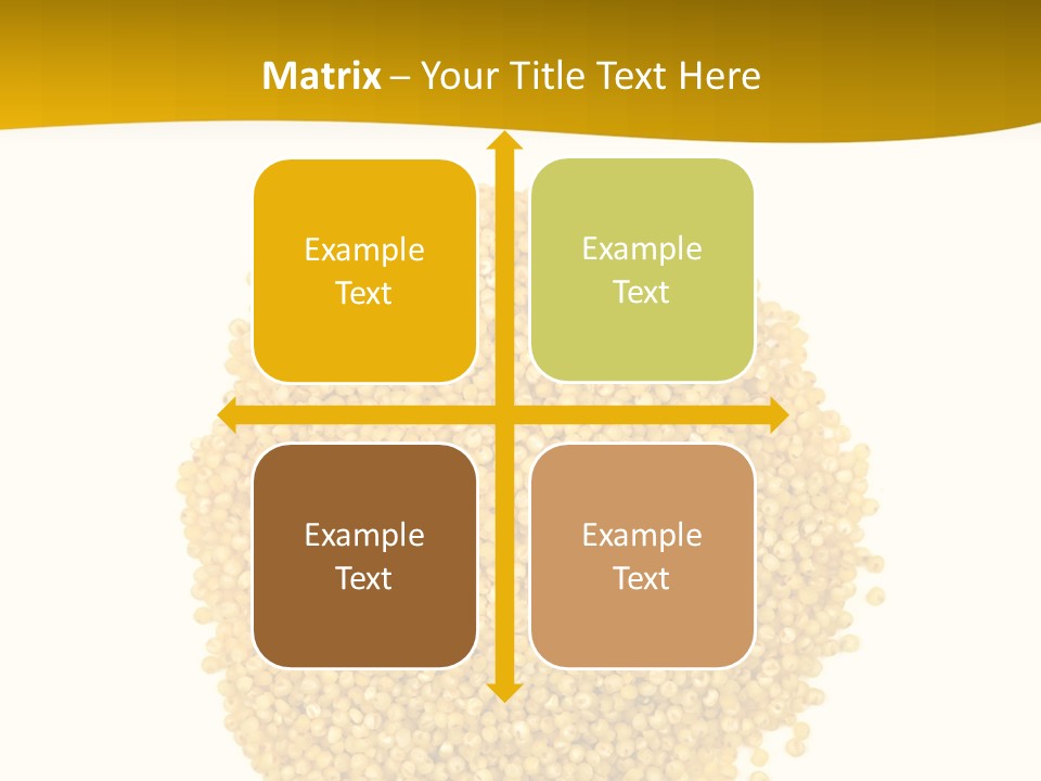 A Pile Of Yellow Seeds Next To A White Background PowerPoint Template