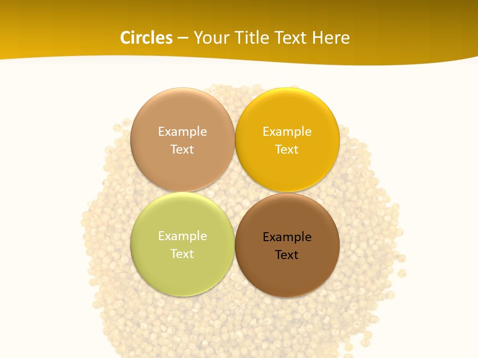 A Pile Of Yellow Seeds Next To A White Background PowerPoint Template