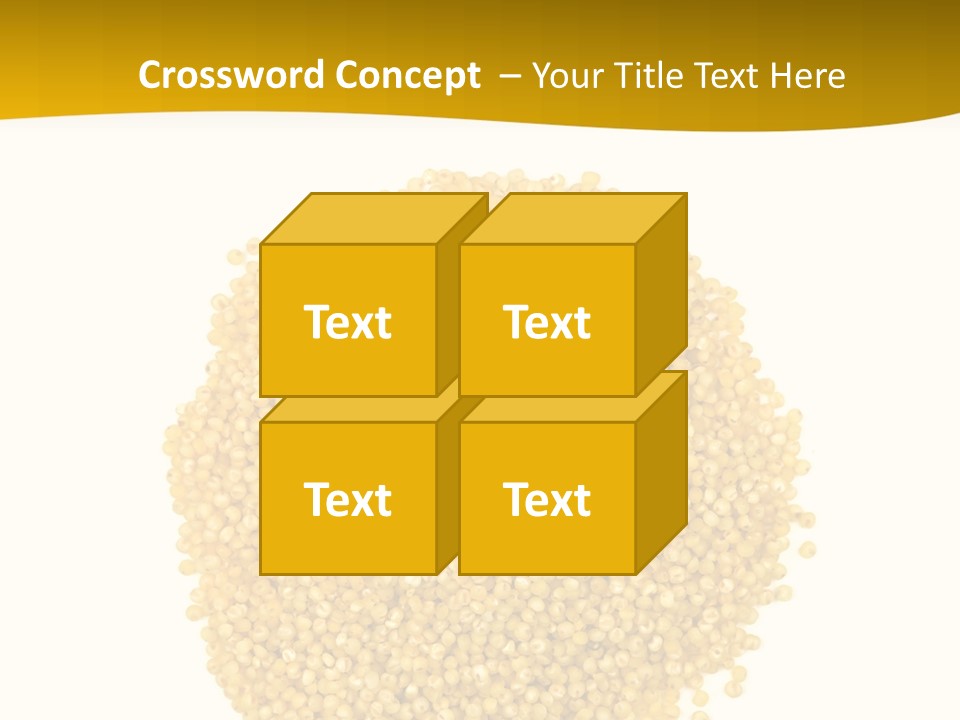 A Pile Of Yellow Seeds Next To A White Background PowerPoint Template