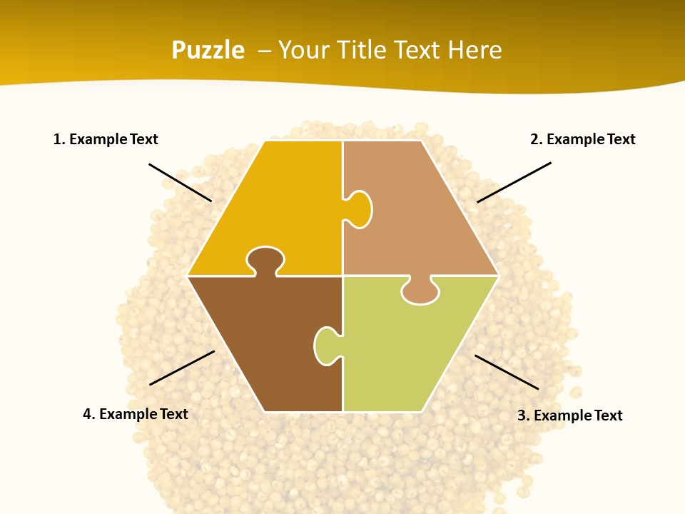 A Pile Of Yellow Seeds Next To A White Background PowerPoint Template