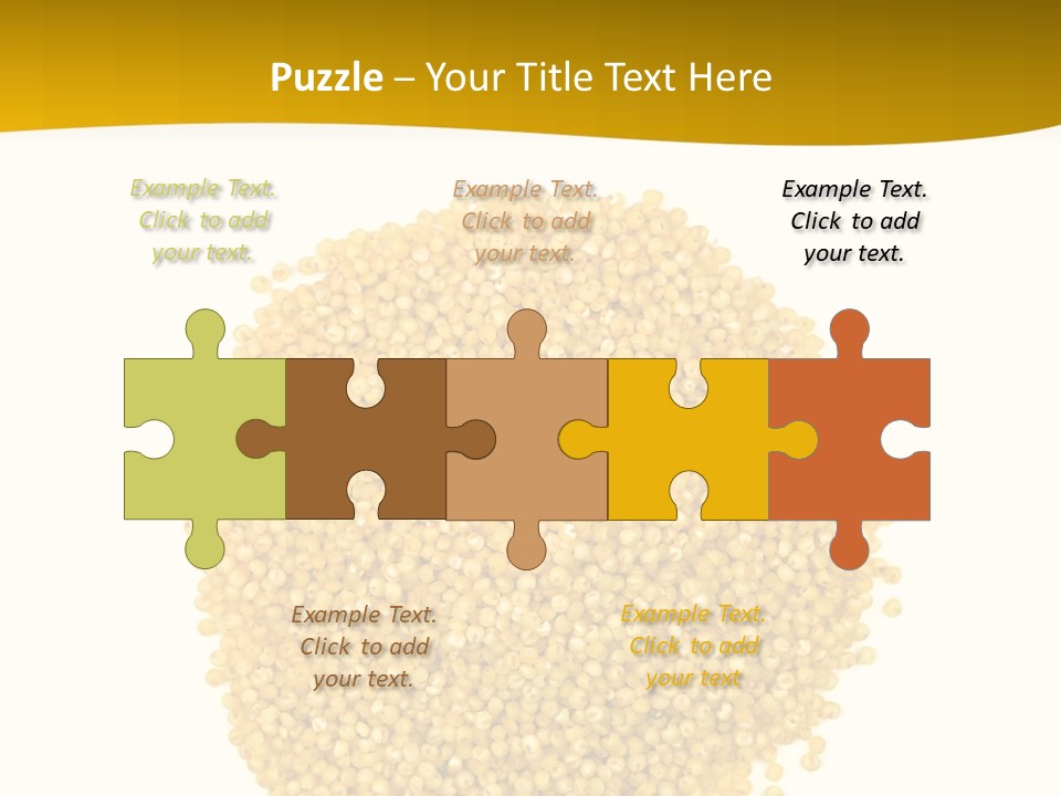 A Pile Of Yellow Seeds Next To A White Background PowerPoint Template