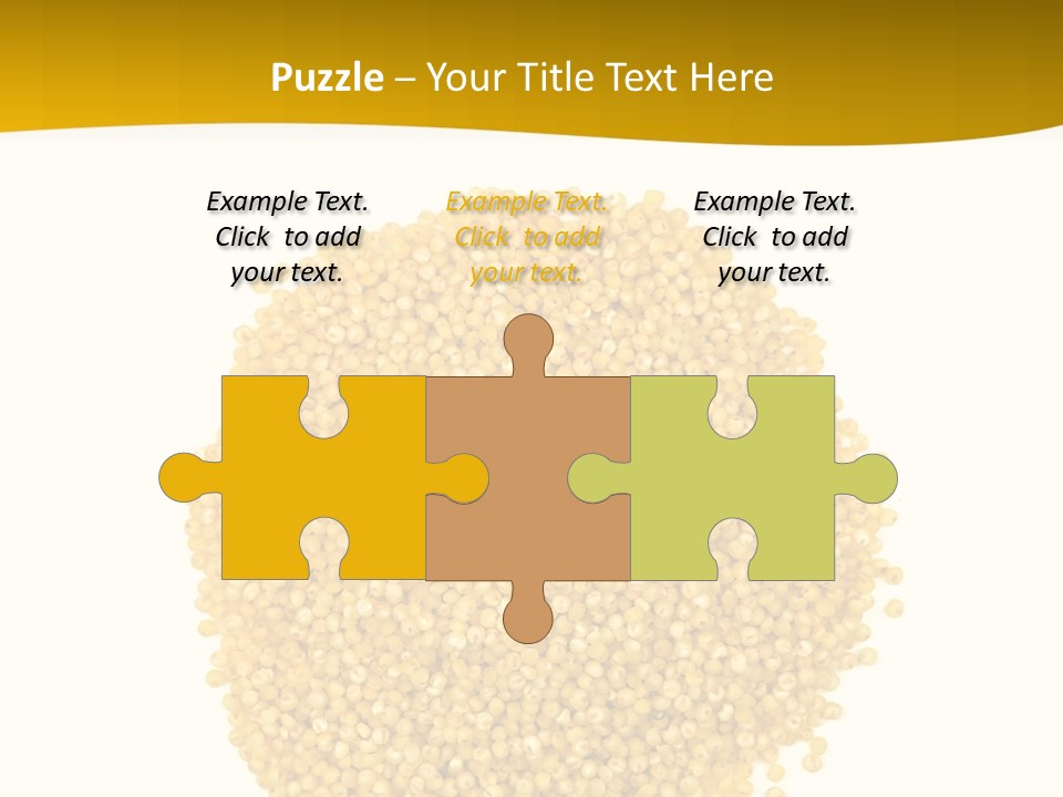 A Pile Of Yellow Seeds Next To A White Background PowerPoint Template