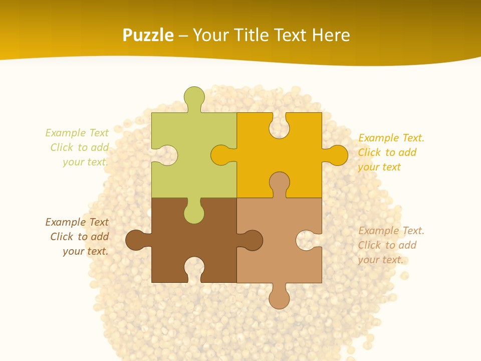 A Pile Of Yellow Seeds Next To A White Background PowerPoint Template