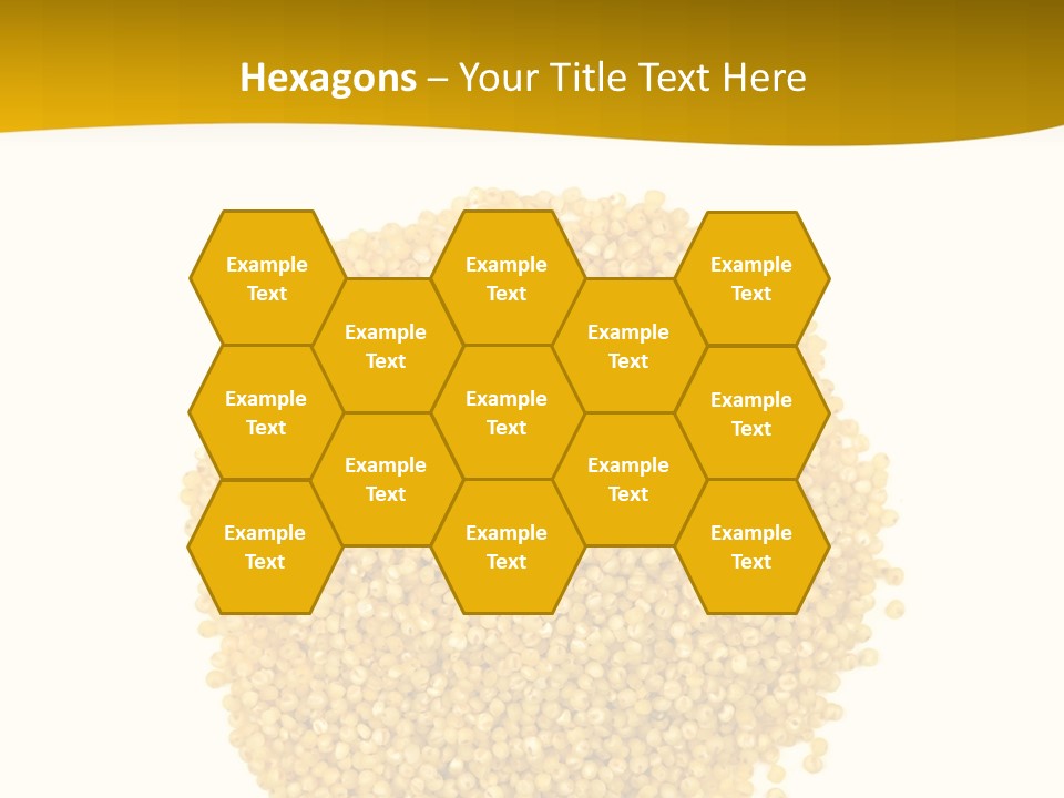 A Pile Of Yellow Seeds Next To A White Background PowerPoint Template