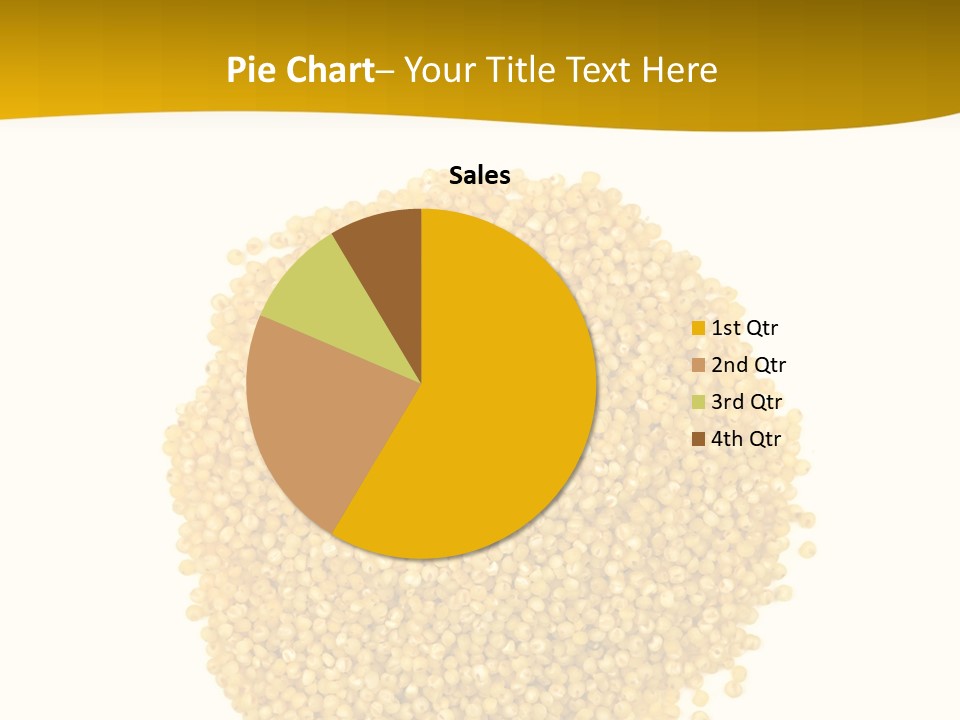 A Pile Of Yellow Seeds Next To A White Background PowerPoint Template