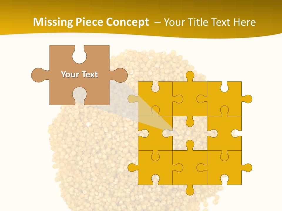 A Pile Of Yellow Seeds Next To A White Background PowerPoint Template