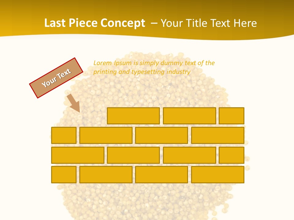 A Pile Of Yellow Seeds Next To A White Background PowerPoint Template