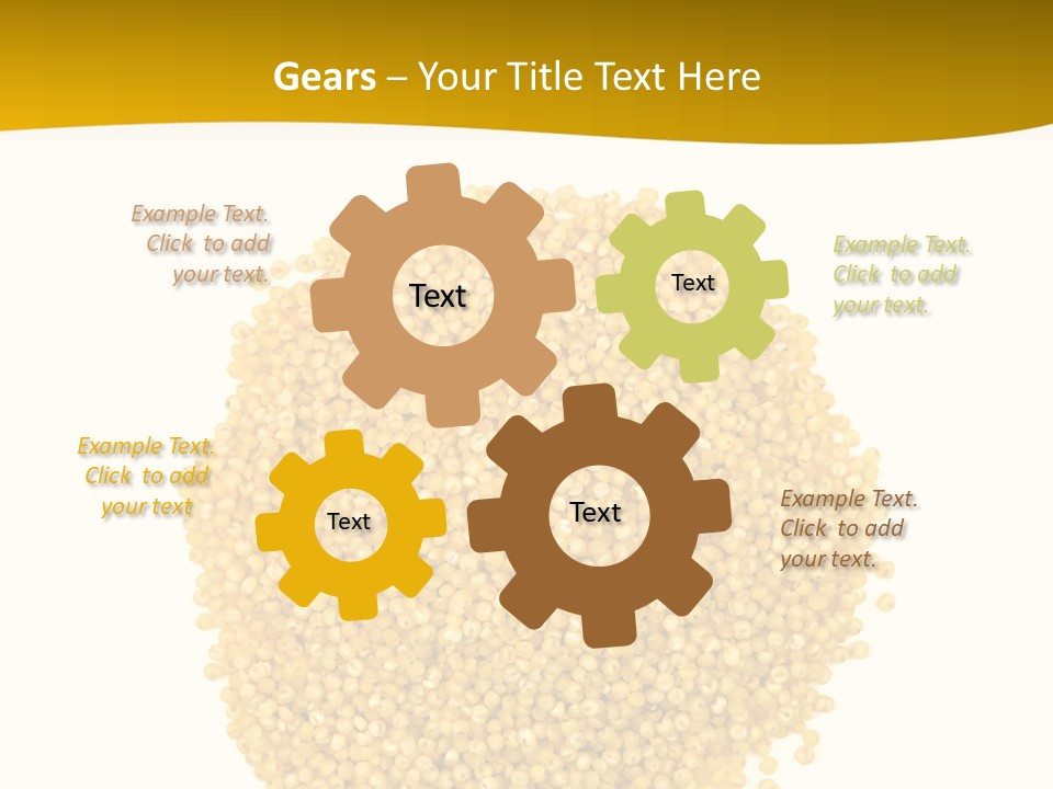 A Pile Of Yellow Seeds Next To A White Background PowerPoint Template