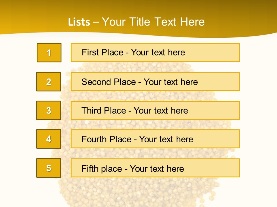 A Pile Of Yellow Seeds Next To A White Background PowerPoint Template