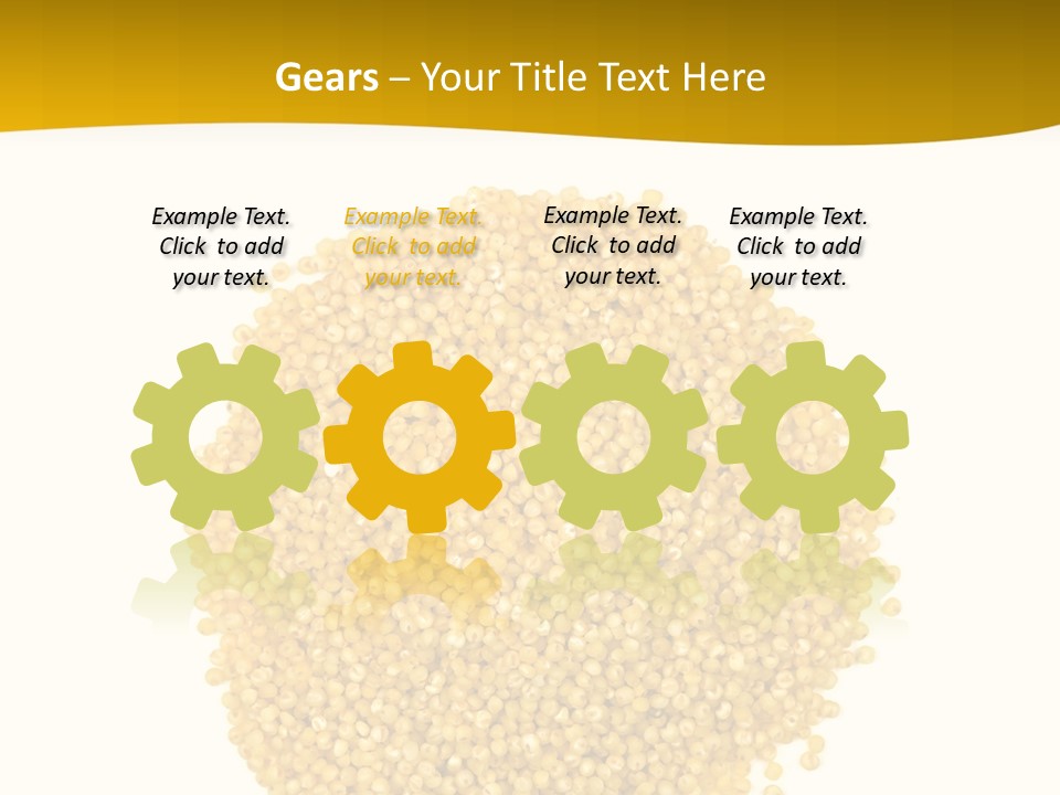 A Pile Of Yellow Seeds Next To A White Background PowerPoint Template