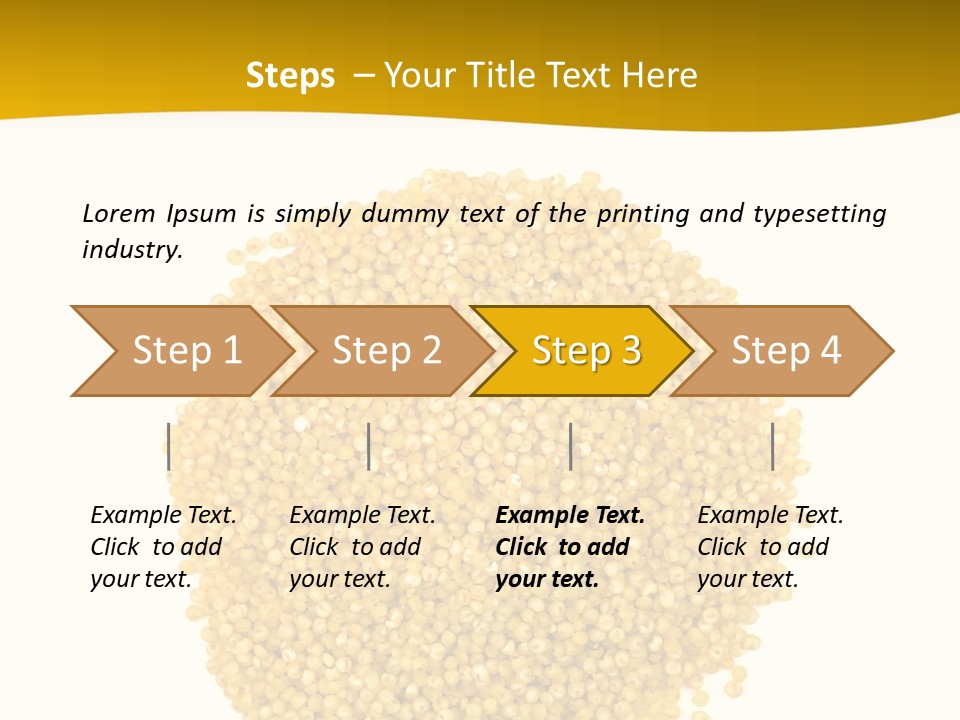 A Pile Of Yellow Seeds Next To A White Background PowerPoint Template