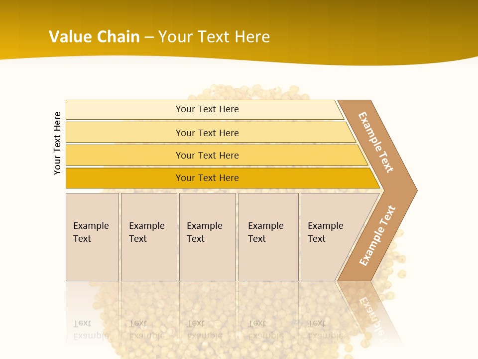 A Pile Of Yellow Seeds Next To A White Background PowerPoint Template