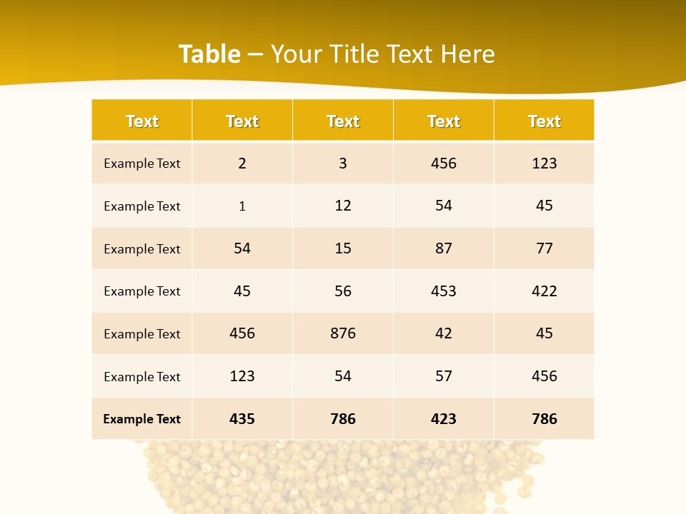 A Pile Of Yellow Seeds Next To A White Background PowerPoint Template