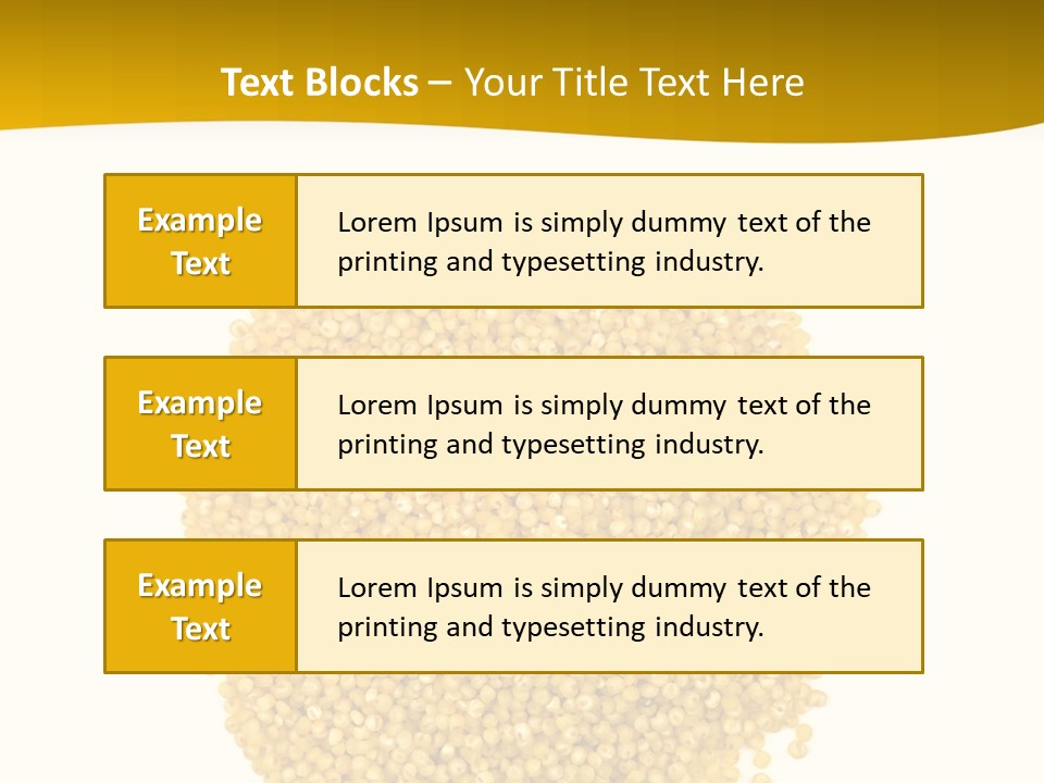 A Pile Of Yellow Seeds Next To A White Background PowerPoint Template