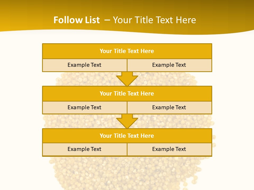 A Pile Of Yellow Seeds Next To A White Background PowerPoint Template