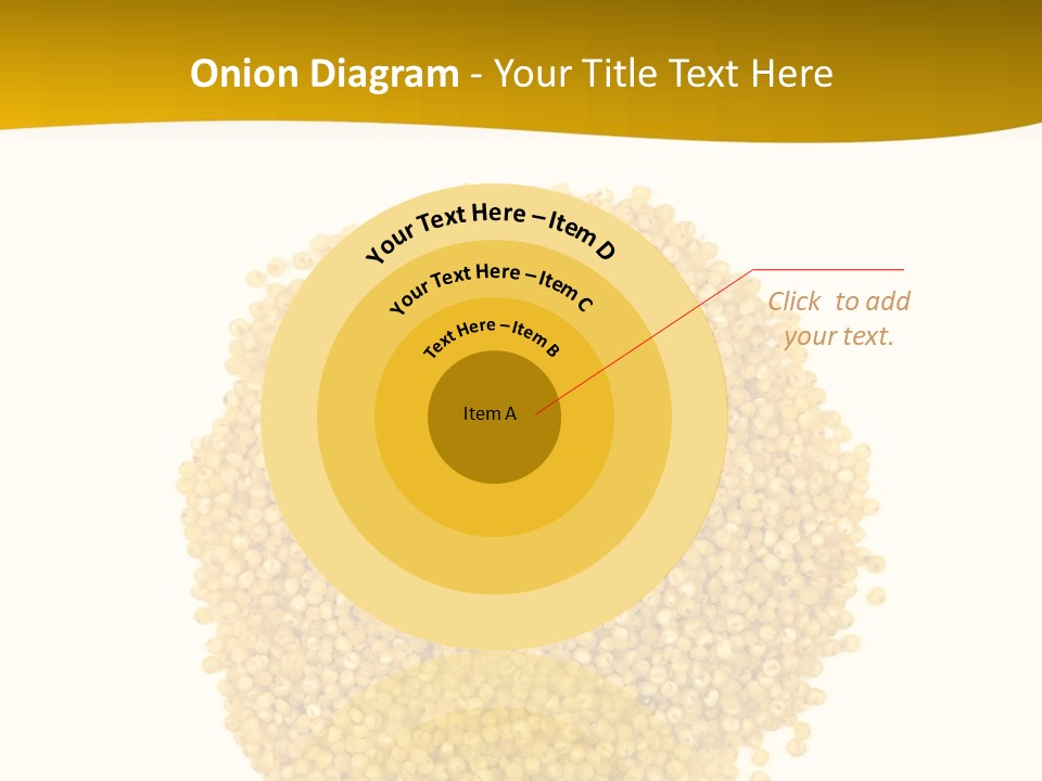 A Pile Of Yellow Seeds Next To A White Background PowerPoint Template